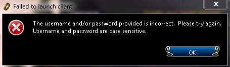 Не правильный пароль